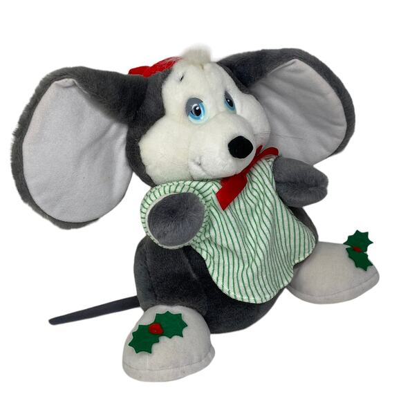 Vintage Applause Musical Christmas Mouse Stuffed Animal - Picture 8 of 8